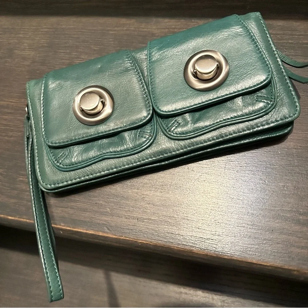Latico Green Leather Wristlet - Picture 1 of 6